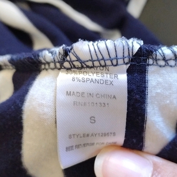 Charlotte Russe - Striped High Low Slit Shirt - Picture 9 of 11